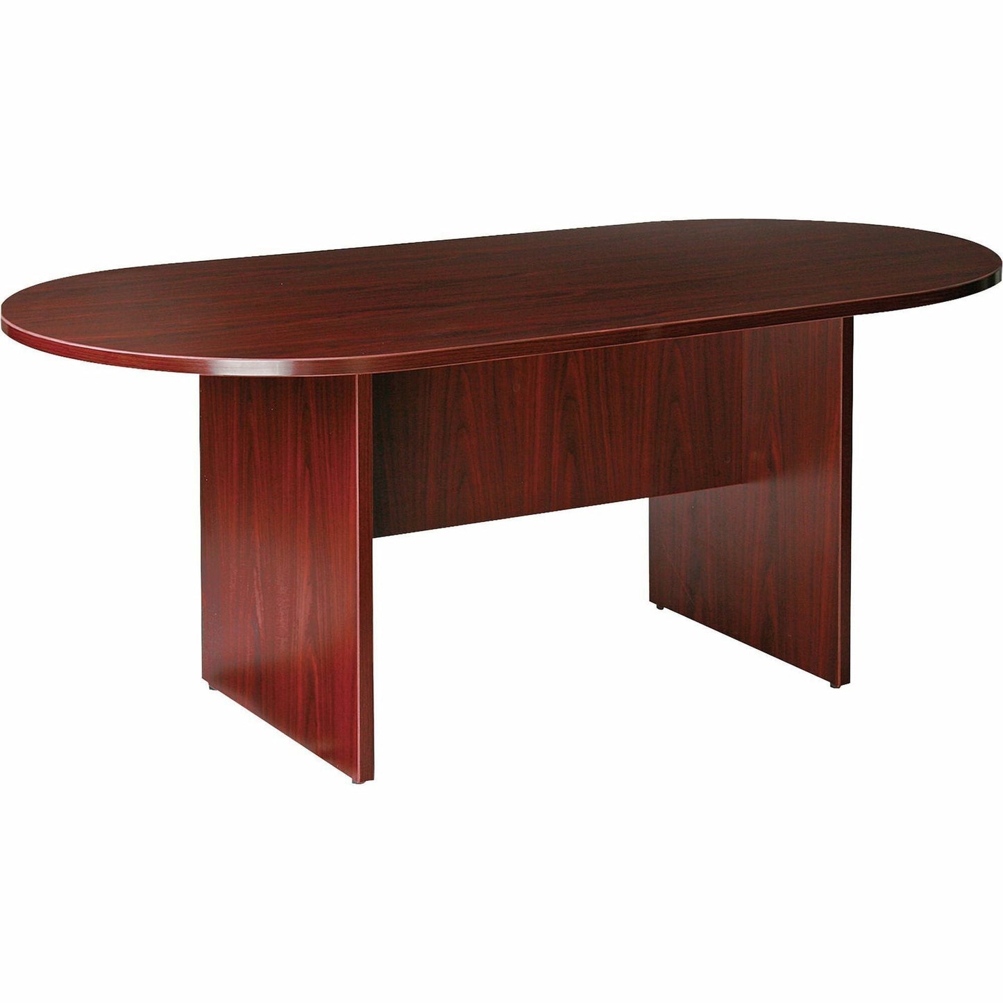 Lorell Essentials Oval Conference Table Mahogany 72"W x 36"D x 29.50"H (LLR - LLR87272) - SchoolOutlet