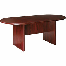 Lorell Essentials Oval Conference Table Mahogany 72"W x 36"D x 29.50"H (LLR-LLR87272)