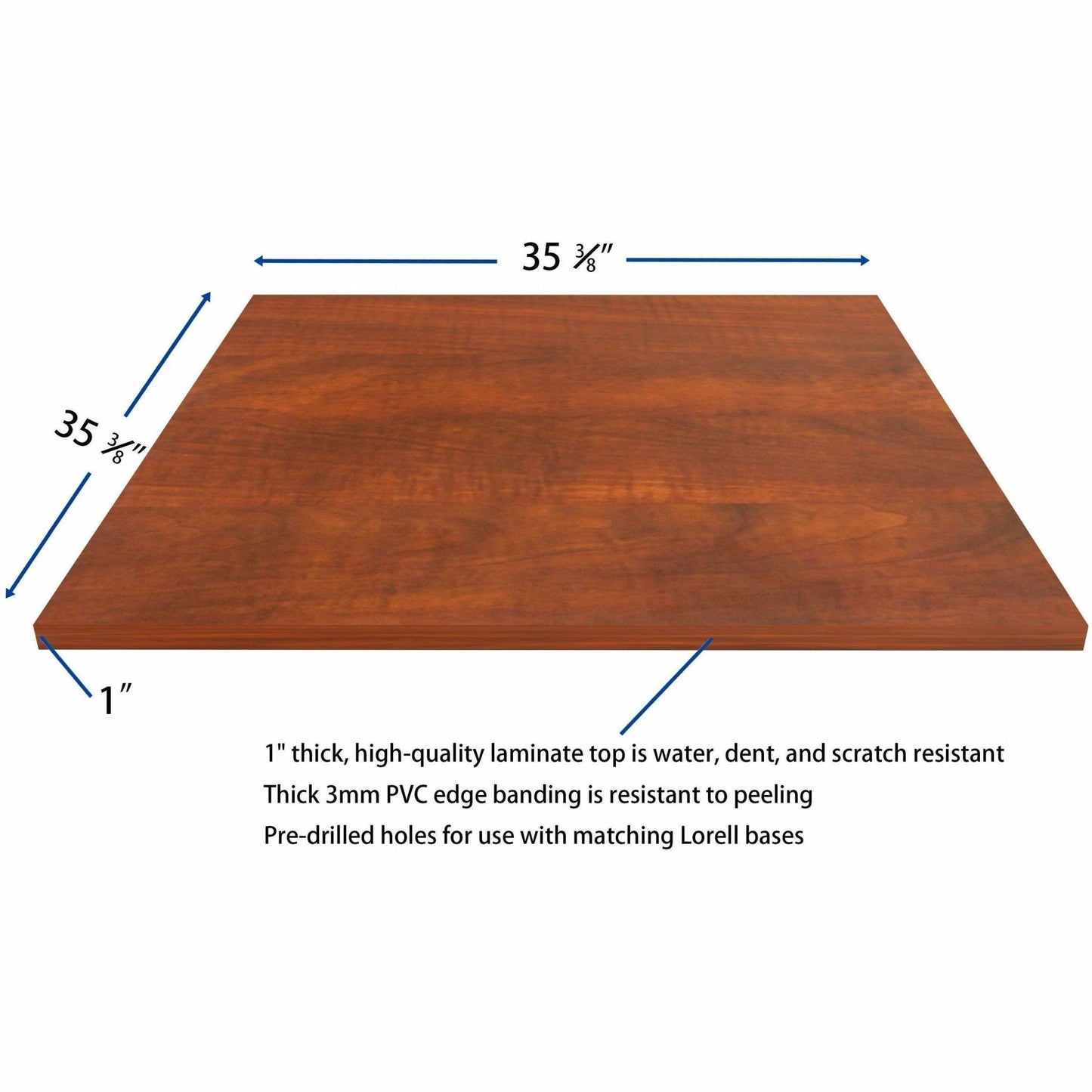 Lorell Hospitality/Conference Tabletop 36"W x 36"L x 1"Thick (LLR - LLR - HT - 3636 - 1IN - BE) - SchoolOutlet