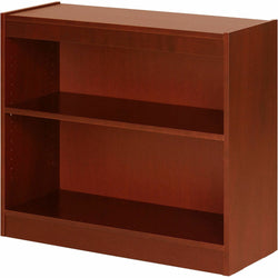 Lorell Panel End Hardwood Veneer 2-Shelf Bookcase 36"W x 12"D x 30"H (LLR-LLR89050)