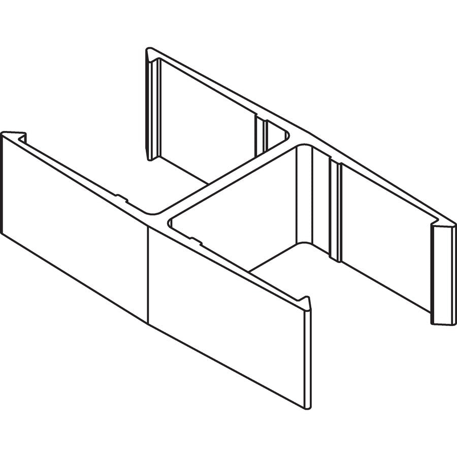 Lorell 180 - Degree Straight Panel Connectors Aluminum Panel Connector Set (LLR - LLR90259) - SchoolOutlet