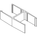 Lorell 180 - Degree Straight Panel Connectors Aluminum Panel Connector Set (LLR - LLR90259) - SchoolOutlet
