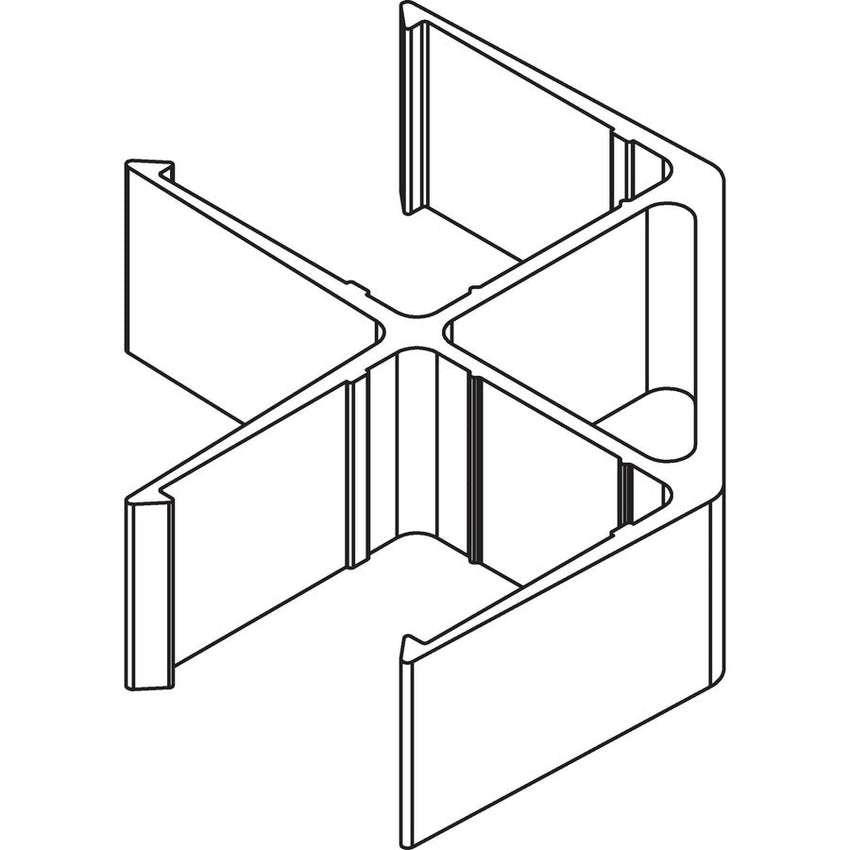 Lorell 90 - Degree Panel Connectors Aluminum Right - Angle Panel Connector Set (LLR - LLR90260) - SchoolOutlet