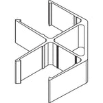 Lorell 90 - Degree Panel Connectors Aluminum Right - Angle Panel Connector Set (LLR - LLR90260) - SchoolOutlet