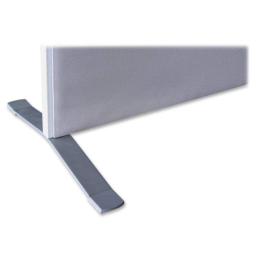Lorell Panel System Freestanding Feet for Fabric Panels Aluminum 2"W x 18.38"L x 1.88"H (LLR - LLR90261) - SchoolOutlet