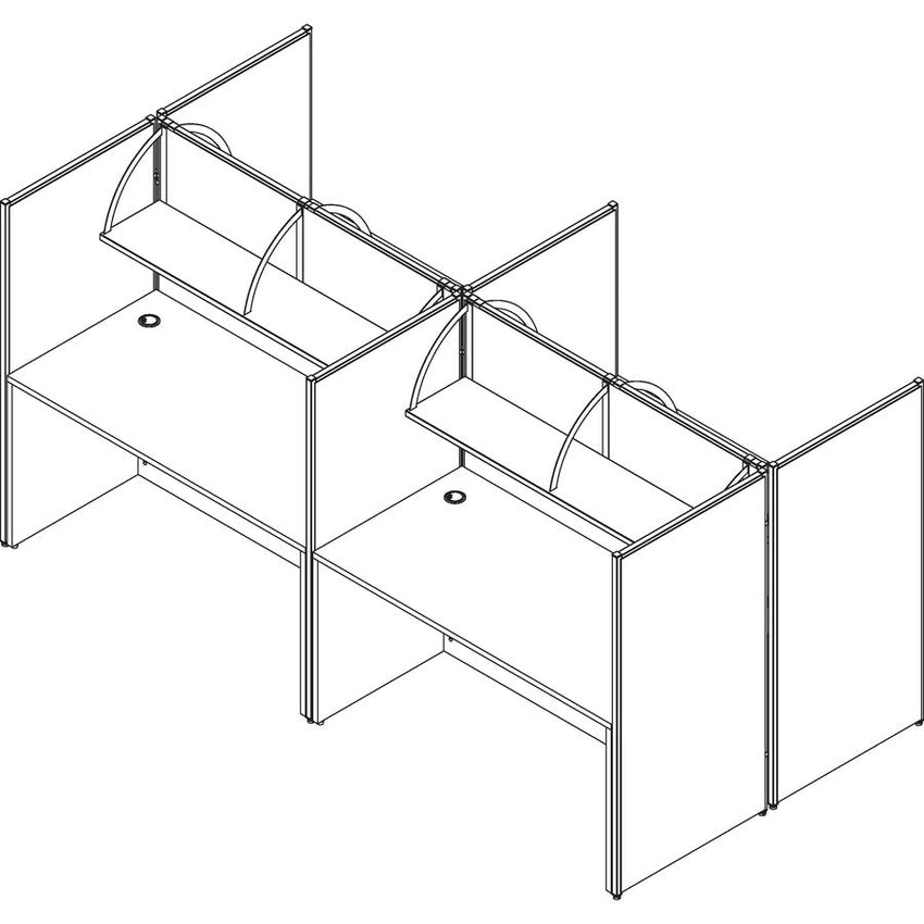 Heavy - Duty Lorell Panel System Overhead Shelf 56.25"W x 11.75"D x 14.25"H (LLR - LLR90263) - SchoolOutlet