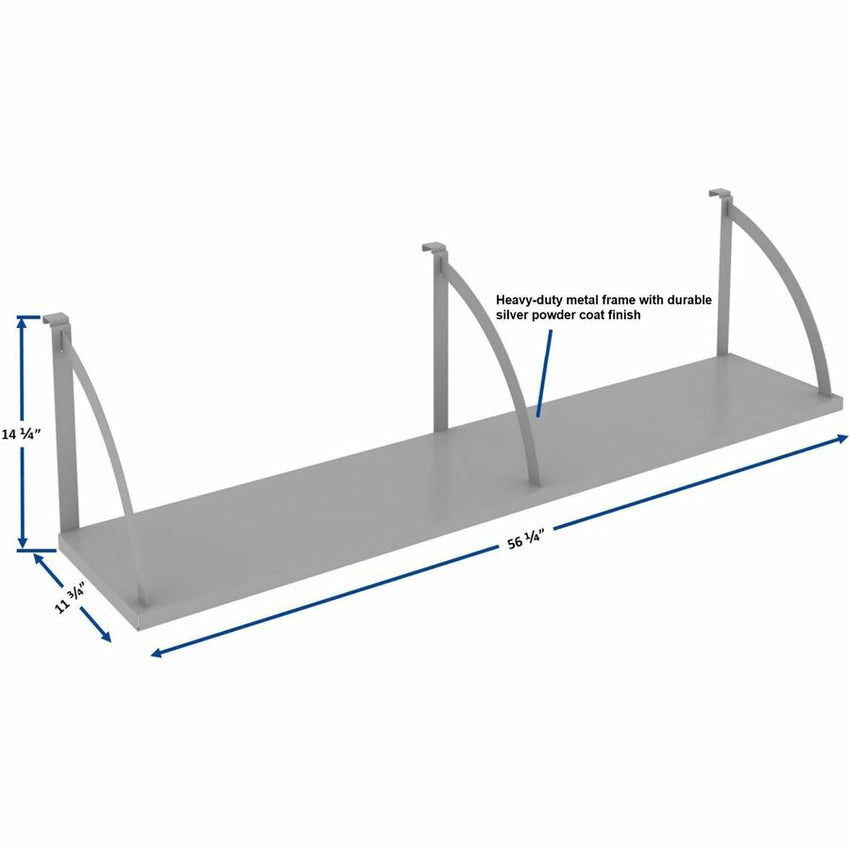 Heavy - Duty Lorell Panel System Overhead Shelf 56.25"W x 11.75"D x 14.25"H (LLR - LLR90263) - SchoolOutlet