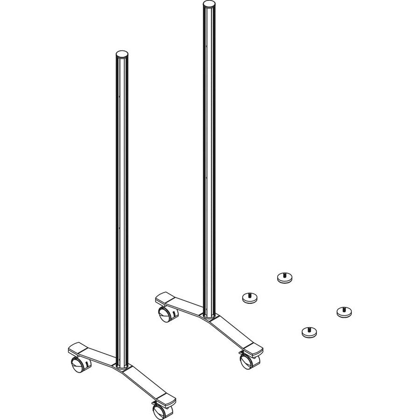 Lorell Adaptable Panel Legs for Configuration 18.75"W x 2"D x 70.87"H Silver (LLR - LLR90271) - SchoolOutlet