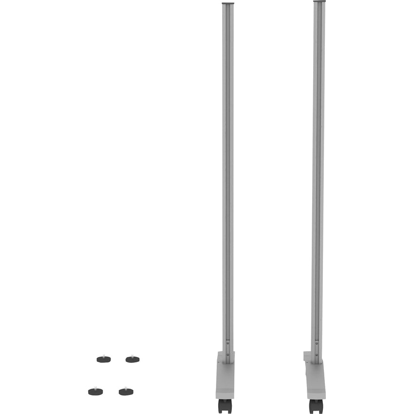 Lorell Adaptable Panel Legs for Configuration 18.75"W x 2"D x 48.37"H Silver (LLR - LLR90272) - SchoolOutlet