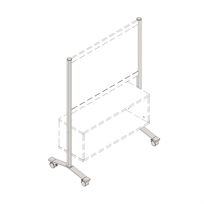 Lorell Adaptable Panel Legs for Configuration 18.75"W x 2"D x 48.37"H Silver (LLR - LLR90272) - SchoolOutlet
