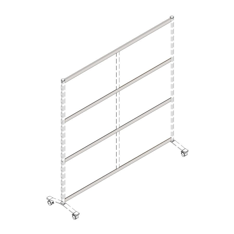 Lorell Double - wide Thickorizontal Panel Strip for Adaptable Panel System 67"W x 0.50"D x 1.80"Thick (LLR - LLR90274) - SchoolOutlet