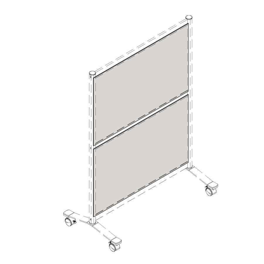 Lorell Adaptable Panel Divider Aluminum 24"W x 37D" x 2" Thick (LLR - LLR9027X24) - SchoolOutlet
