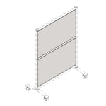 Lorell Adaptable Panel Divider Aluminum 24