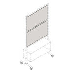Lorell Adaptable Panel Divider Aluminum 24