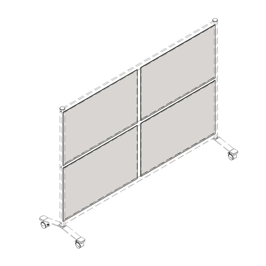 Lorell Adaptable Panel Divider Aluminum 24"W x 37D" x 2" Thick (LLR - LLR9027X24) - SchoolOutlet