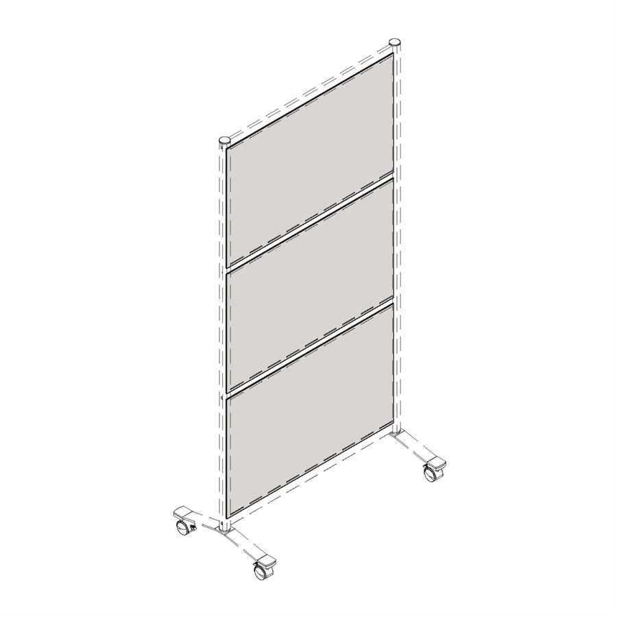 Lorell Adaptable Panel Divider Aluminum 24"W x 37D" x 2" Thick (LLR - LLR9027X24) - SchoolOutlet