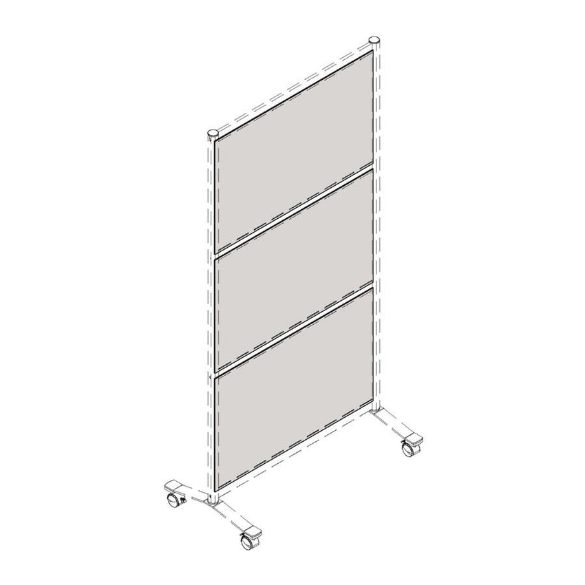 Lorell Adaptable Panel Divider Aluminum 24"W x 37D" x 2" Thick (LLR - LLR9027X24) - SchoolOutlet