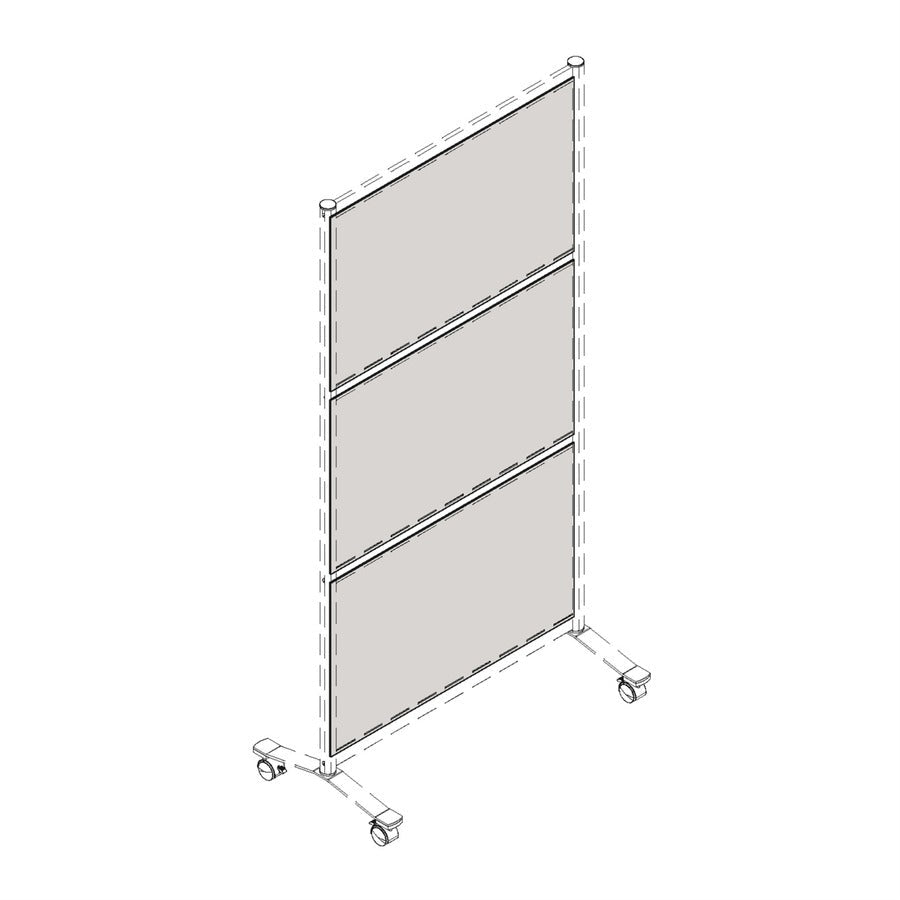 Lorell Adaptable Acrylic Panel Divider with Aluminum Frame 37"H x 24"W (LLR - LLR9027X) - SchoolOutlet