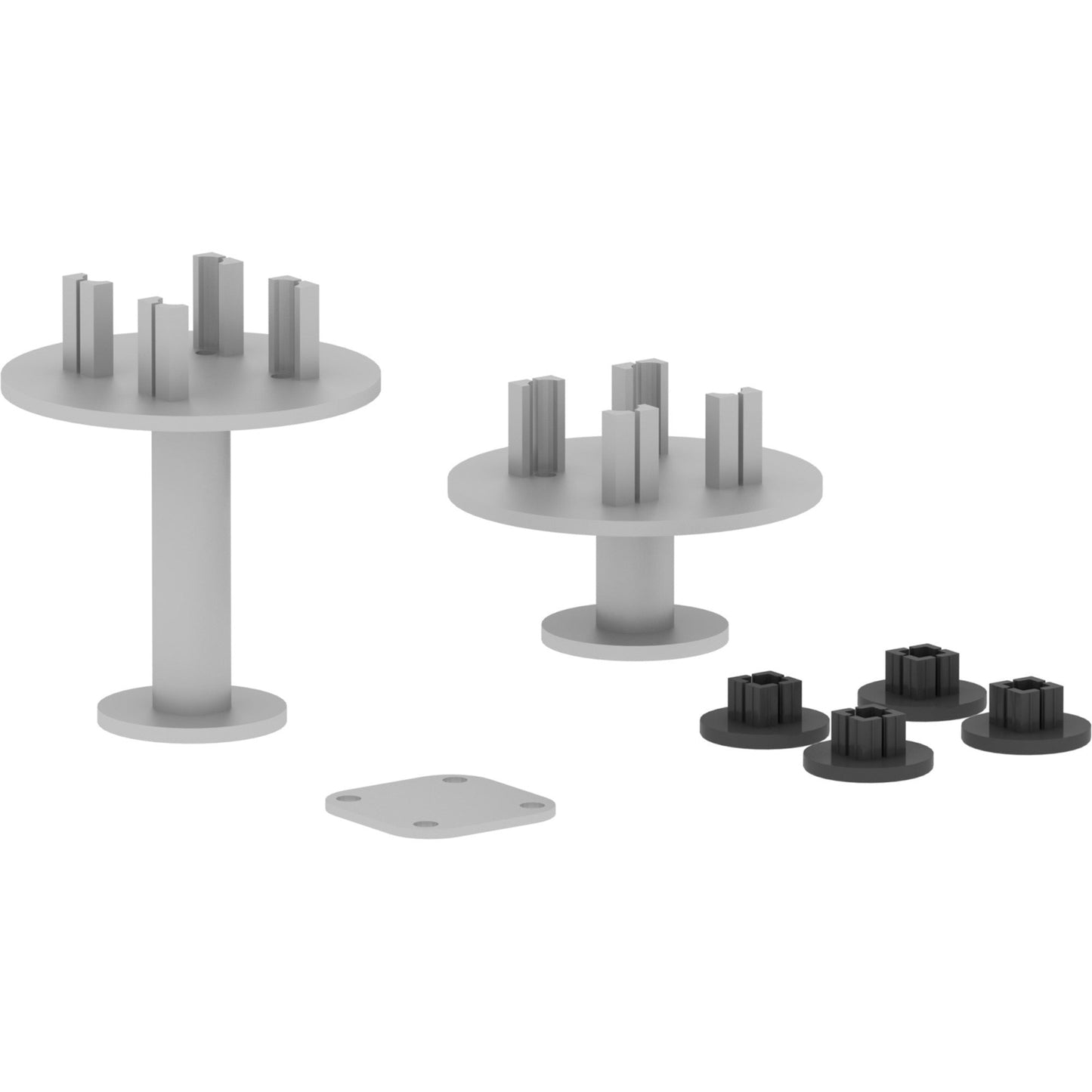 Lorell Adaptable Panel System 4 - Way Connector Set Steel Panel Connector (LLR - LLR90282) - SchoolOutlet