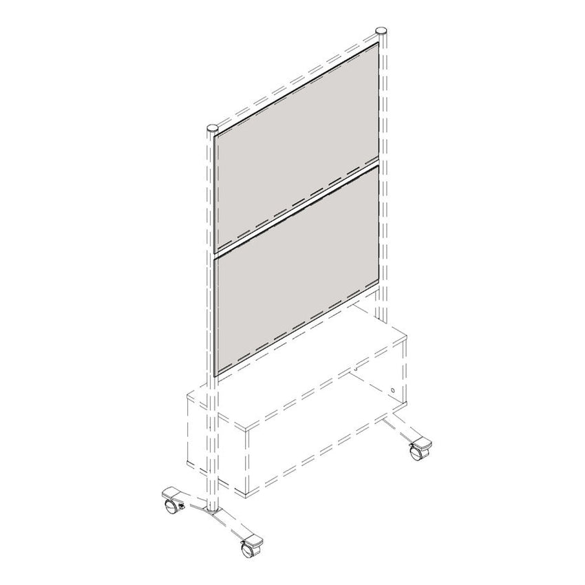 Clear Acrylic Lorell Adaptable Panel Divider 48"W x 18"H (LLR - LLR90284) - SchoolOutlet