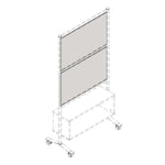 Clear Acrylic Lorell Adaptable Panel Divider 48