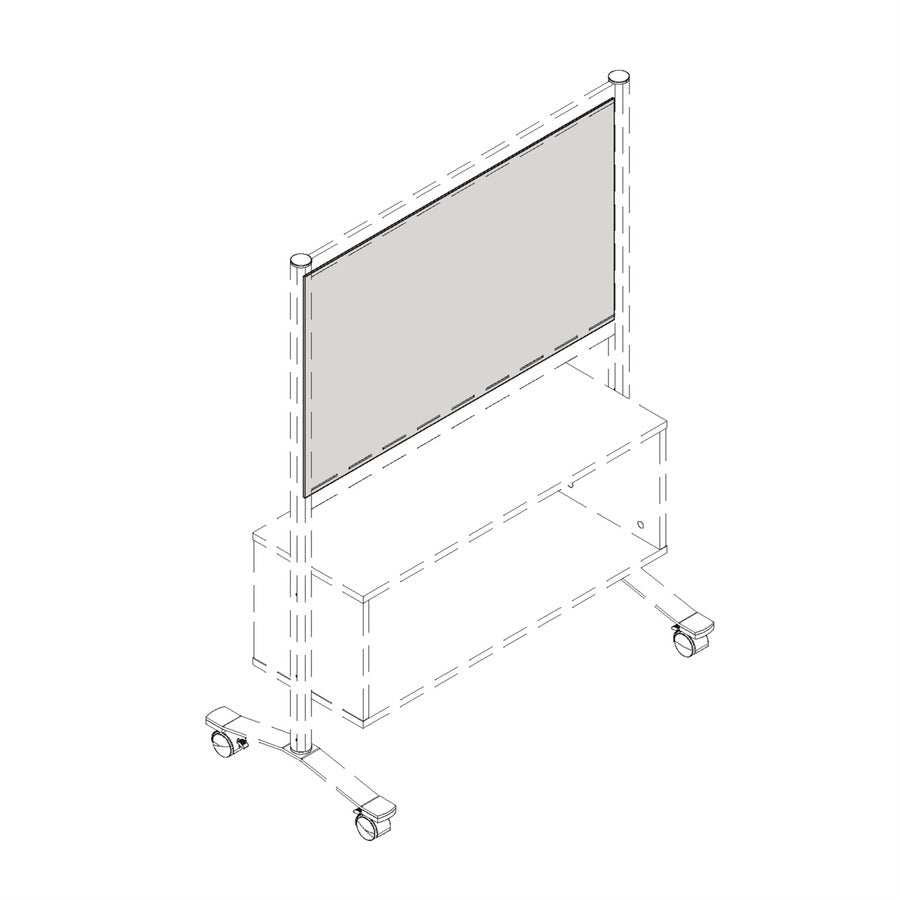 Clear Acrylic Lorell Adaptable Panel Divider 48"W x 18"H (LLR - LLR90284) - SchoolOutlet