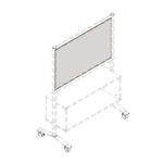 Clear Acrylic Lorell Adaptable Panel Divider 48