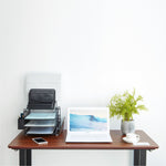 Lorell Black Mesh/Wire Divided 4 - Tier Desktop Organizer with Sliding File Trays (LLR - LLR95251) - SchoolOutlet