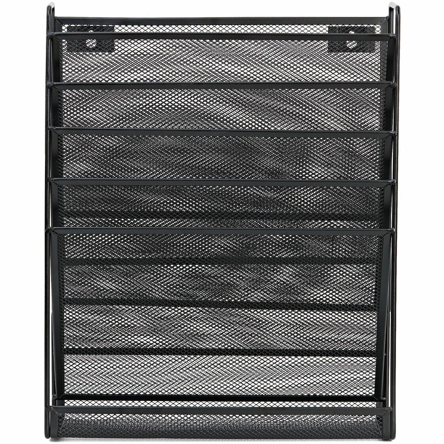 Lorell 5 - Pocket Steel Mesh Wall File Organizer Black (LLR - LLR95280) - SchoolOutlet