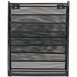 Lorell 5 - Pocket Steel Mesh Wall File Organizer Black (LLR - LLR95280) - SchoolOutlet