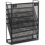 Lorell 5 - Pocket Steel Mesh Wall File Organizer Black (LLR - LLR95280) - SchoolOutlet