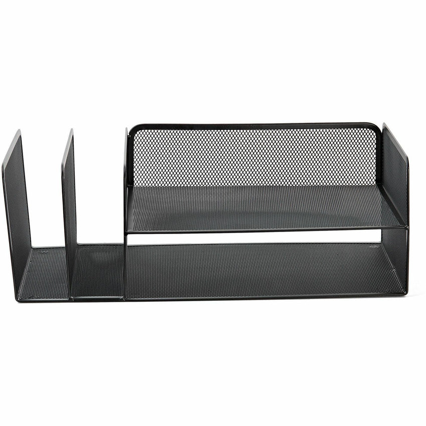 Lorell 4 - Tier File Organizer Steel Mesh Desktop Document Organizer Black (LLR - LLR95281) - SchoolOutlet