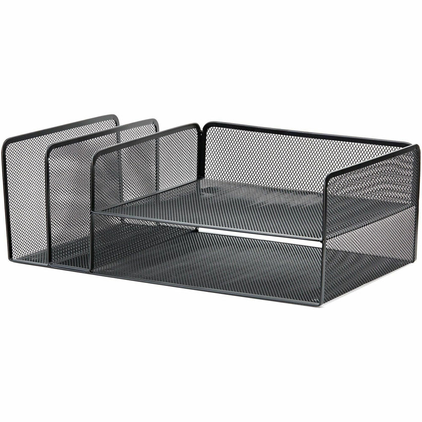 Lorell 4 - Tier File Organizer Steel Mesh Desktop Document Organizer Black (LLR - LLR95281) - SchoolOutlet