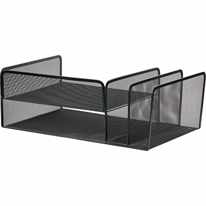 Lorell 4 - Tier File Organizer Steel Mesh Desktop Document Organizer Black (LLR - LLR95281) - SchoolOutlet