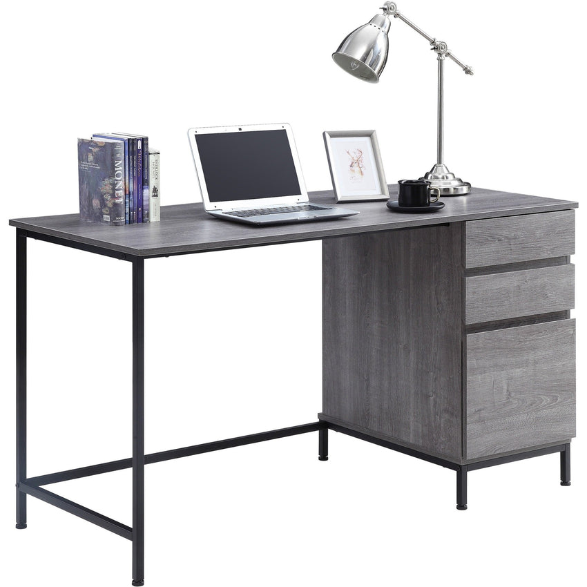 Lorell SOHO Series 55"W x 23.6"D x 30"H Single Pedestal Desk 3 Drawers (LLR - LLR9761X) - SchoolOutlet
