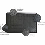 Lorell Ergonomic Anti - Fatigue Workstation Mat 36 x 24 in Polyurethane Foam Black (LLR - LLR99527) - SchoolOutlet