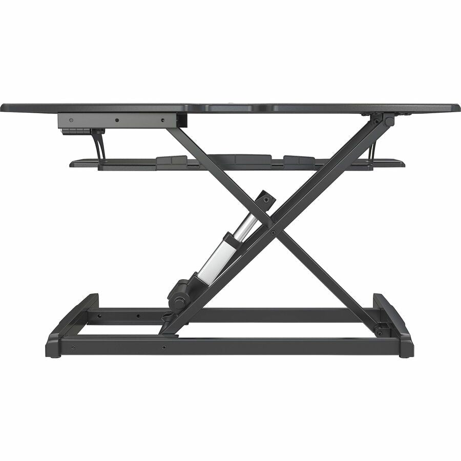 Lorell Electric Desk Riser with Wireless Charging 20"H x 19.25"W x 33.5"D Black (LLR - LLR99530) - SchoolOutlet