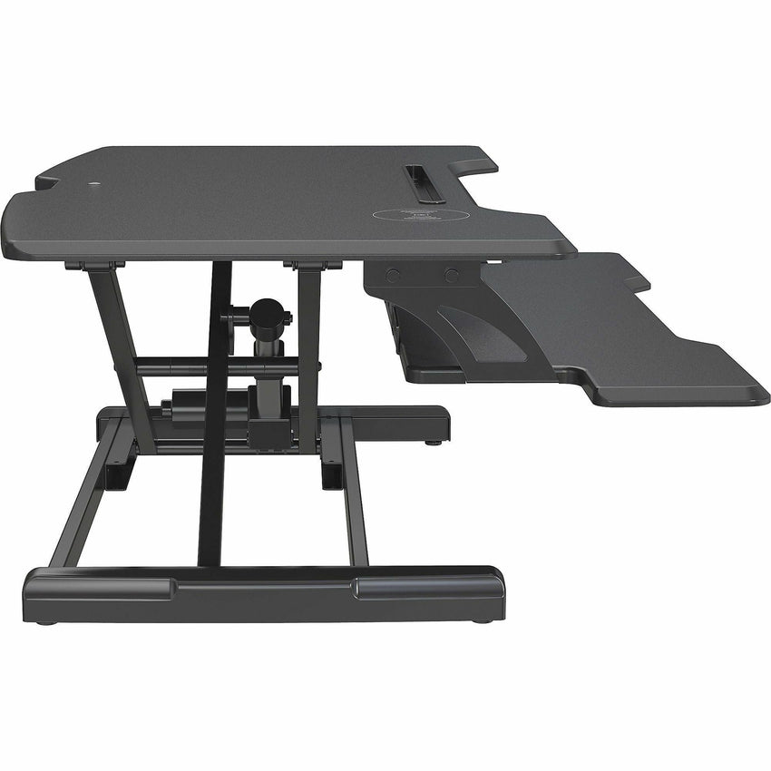 Lorell Electric Desk Riser with Wireless Charging 20"H x 19.25"W x 33.5"D Black (LLR - LLR99530) - SchoolOutlet