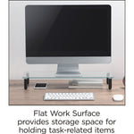 Lorell 4 - Leg Single - Shelf Glass Monitor Stand 3