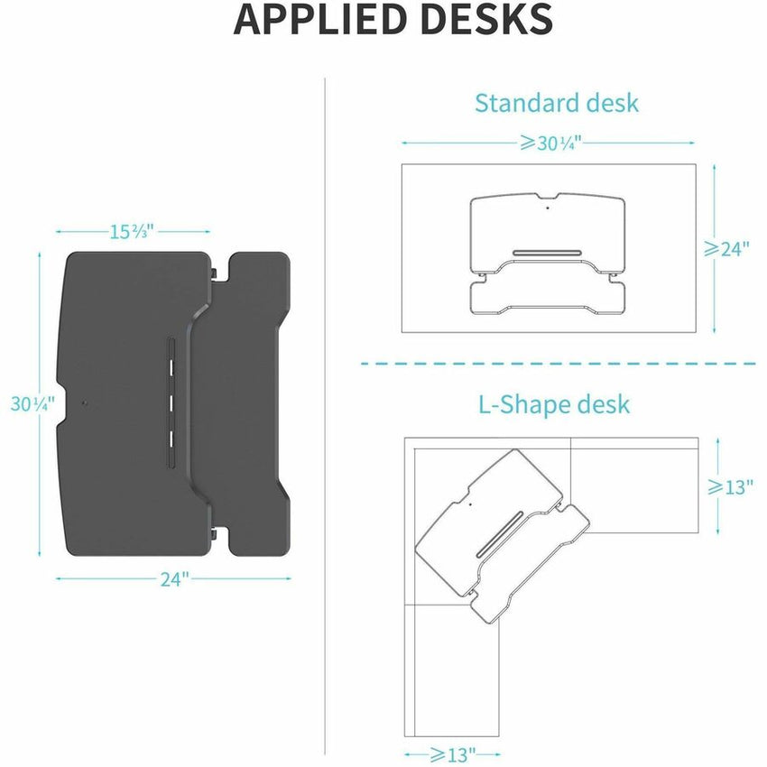 Lorell X - Type Slim Desk Riser 16.5"H x 20"W Black (LLR - LLR99539) - SchoolOutlet