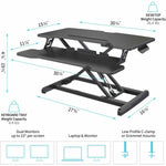 Lorell X - Type Slim Desk Riser 16.5