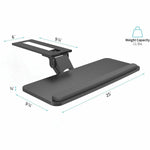 Lorell Universal Keyboard Tray Desk Mountable 10.9