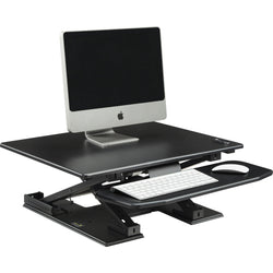 Lorell Electric Desk Riser with Keyboard Tray 17.13"H x 28.75"W x 35.75"D Black (LLR-LLR99552)