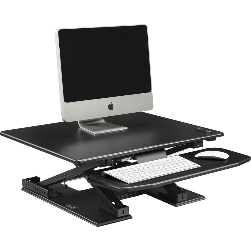 Lorell Electric Desk Riser with Keyboard Tray 17.13"H x 28.75"W x 35.75"D Black (LLR - LLR99552) - SchoolOutlet