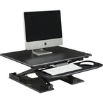 Lorell Electric Desk Riser with Keyboard Tray 17.13