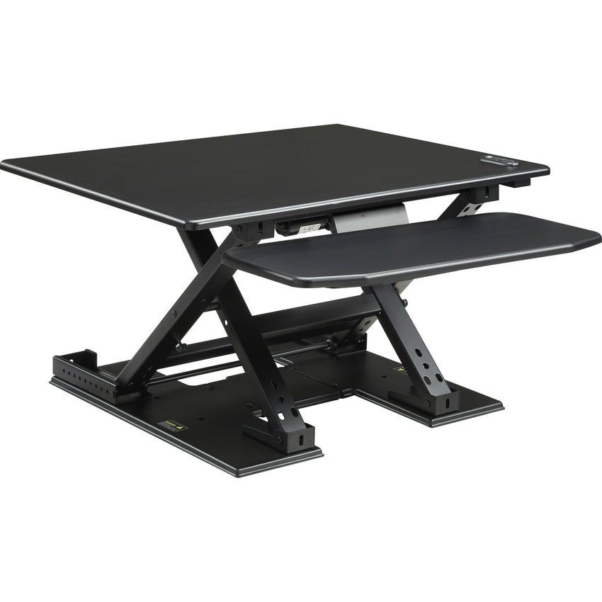 Lorell Electric Desk Riser with Keyboard Tray 17.13"H x 28.75"W x 35.75"D Black (LLR - LLR99552) - SchoolOutlet