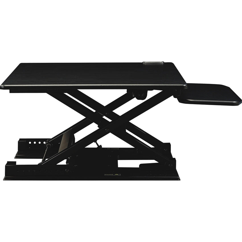 Lorell Electric Desk Riser with Keyboard Tray 17.13"H x 28.75"W x 35.75"D Black (LLR - LLR99552) - SchoolOutlet