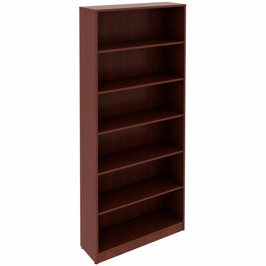 Lorell 6 - Shelf Laminate Bookcase 36"W x 12"D x 84"H Espresso (LLR - LAM - BC84 - 6S) - SchoolOutlet