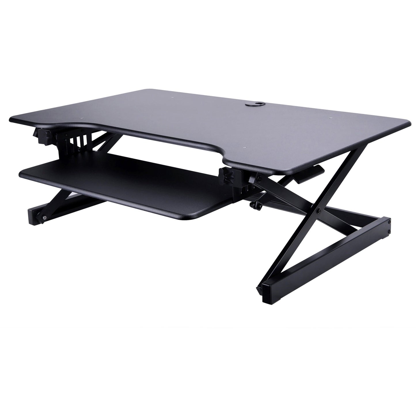 Lorell Deluxe Adjustable Desk Riser 20"H x 38"W x 24"D Black (LLR - LLR99759) - SchoolOutlet