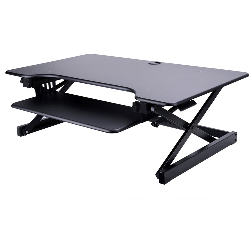 Lorell Deluxe Adjustable Desk Riser 20"H x 38"W x 24"D Black (LLR - LLR99759) - SchoolOutlet